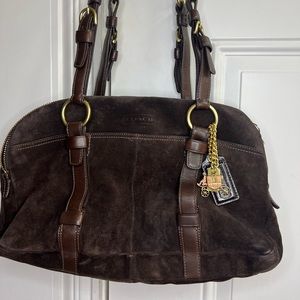 RARE Coach brown suede bag!